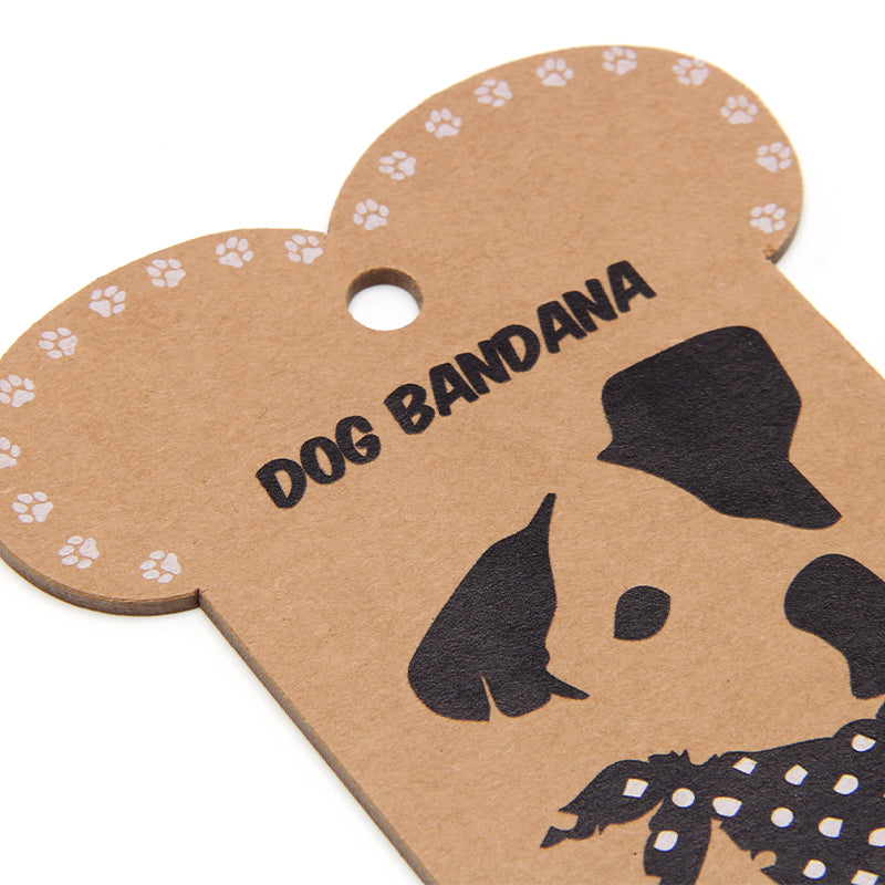 Custom Kraft Paper Dog Bandana Packaging Card Eco Display Hanger