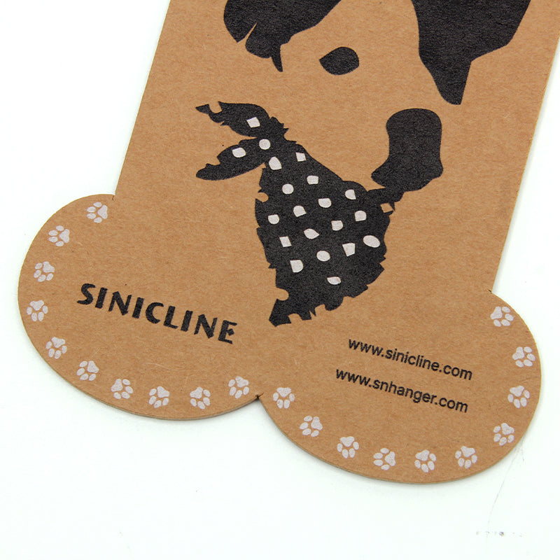 Custom Kraft Paper Dog Bandana Packaging Card Eco Display Hanger