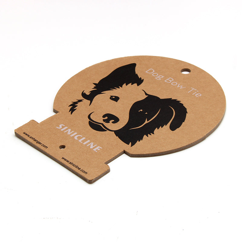 Custom Dog Bow Tie Packaging Card with Hanger Hole for Retail Display