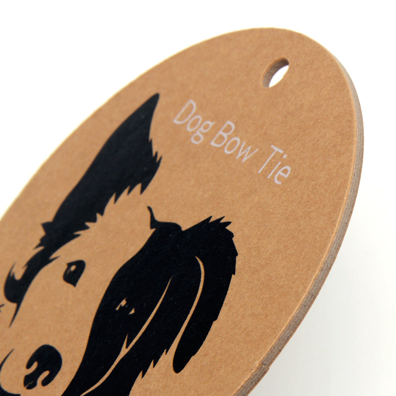Custom Dog Bow Tie Packaging Card with Hanger Hole for Retail Display
