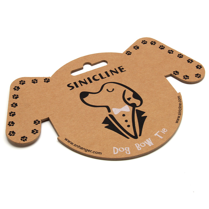 Custom Kraft Paper Dog Bow Tie Display Hanger – Die-Cut Pet Packaging