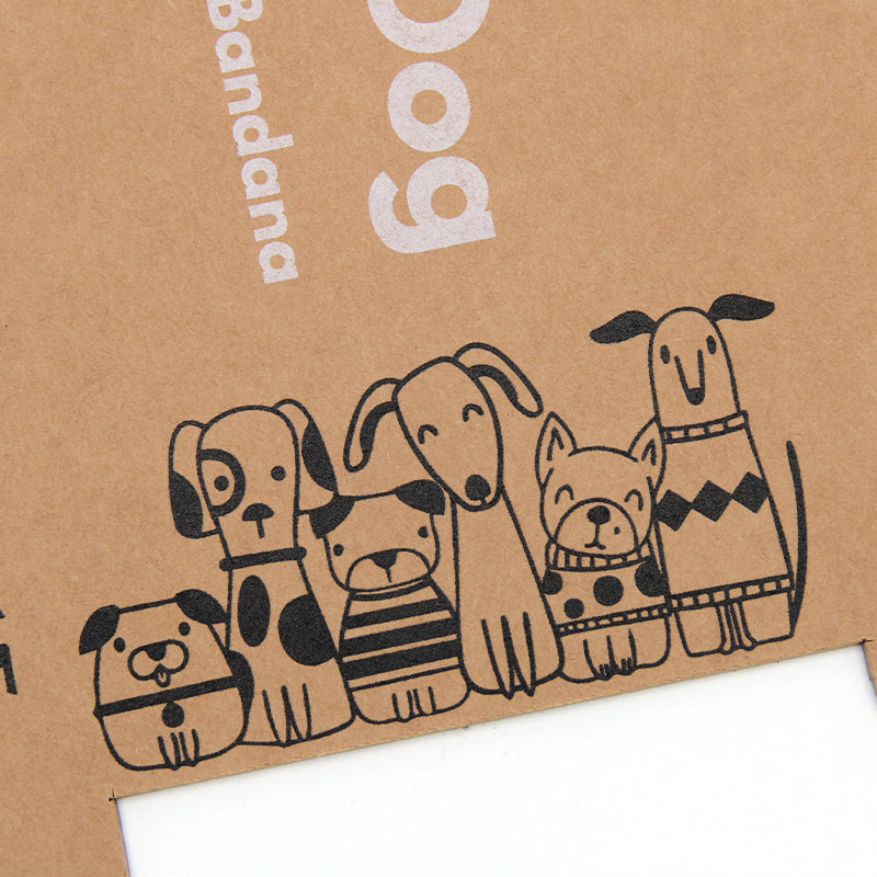 Custom Kraft Display Card for Dog Bandana Retail Packaging