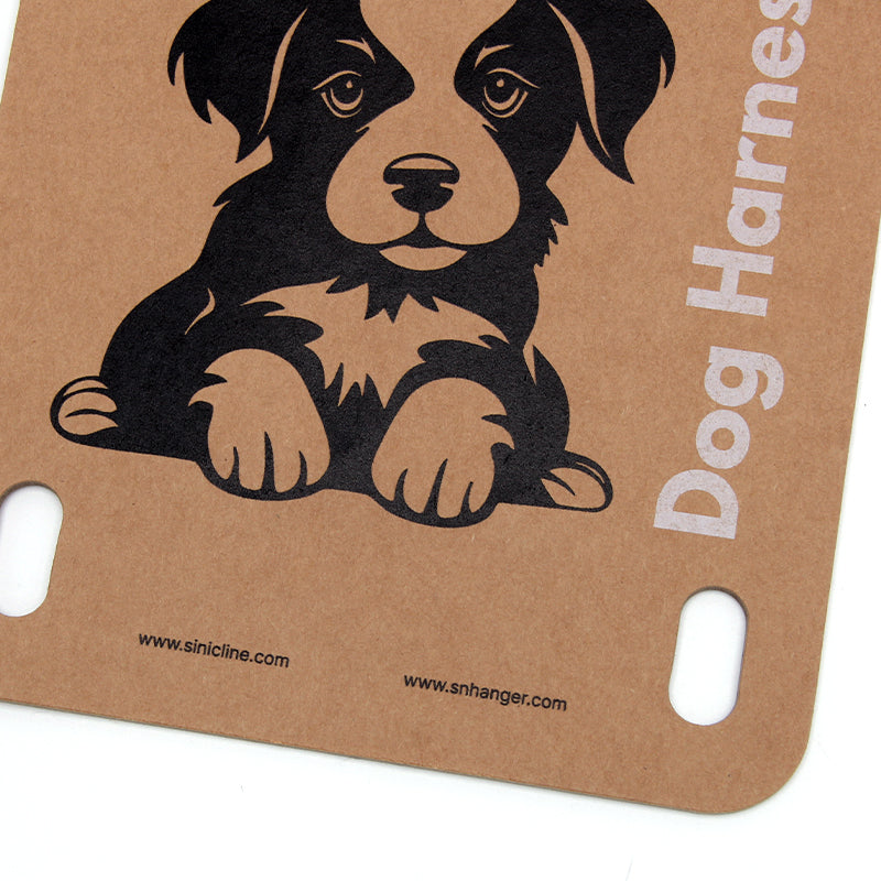 Custom Kraft Hanger Card for Dog Harness Packaging Display