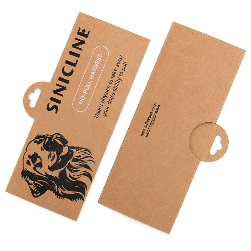 Custom Kraft Wrap-Around Hanger Card for Dog Harness Packaging