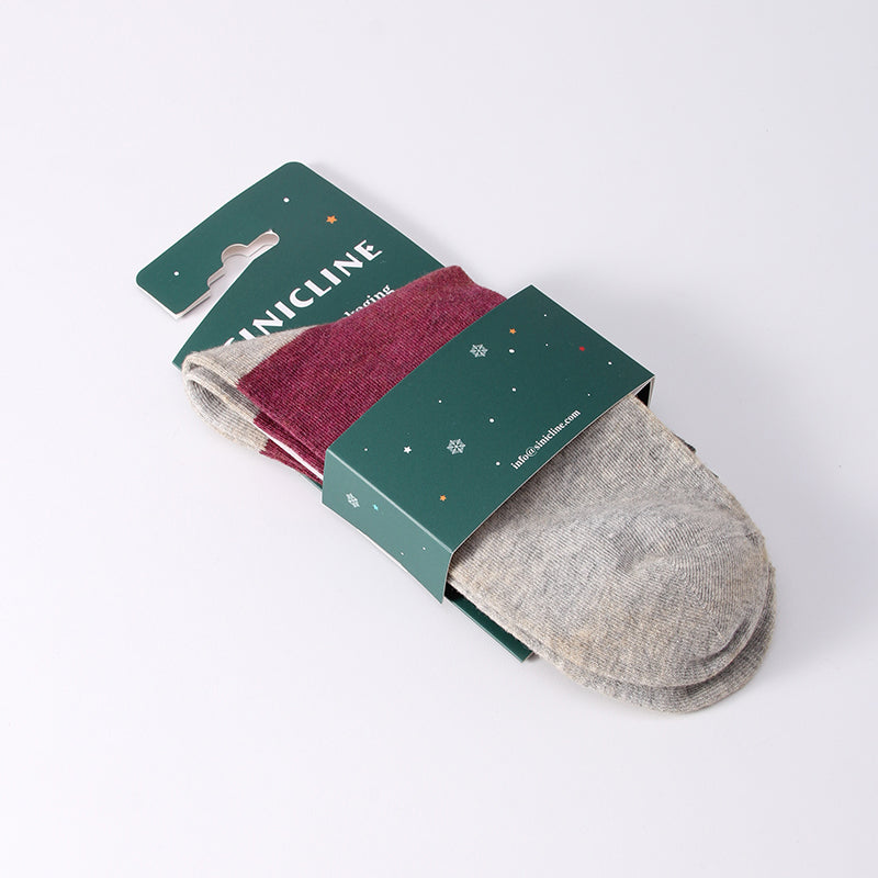Custom Christmas Sock Packaging Card with Hook for Retail Display