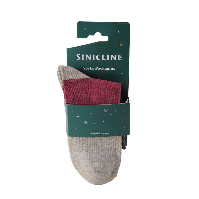 Custom Christmas Sock Packaging Card with Hook for Retail Display