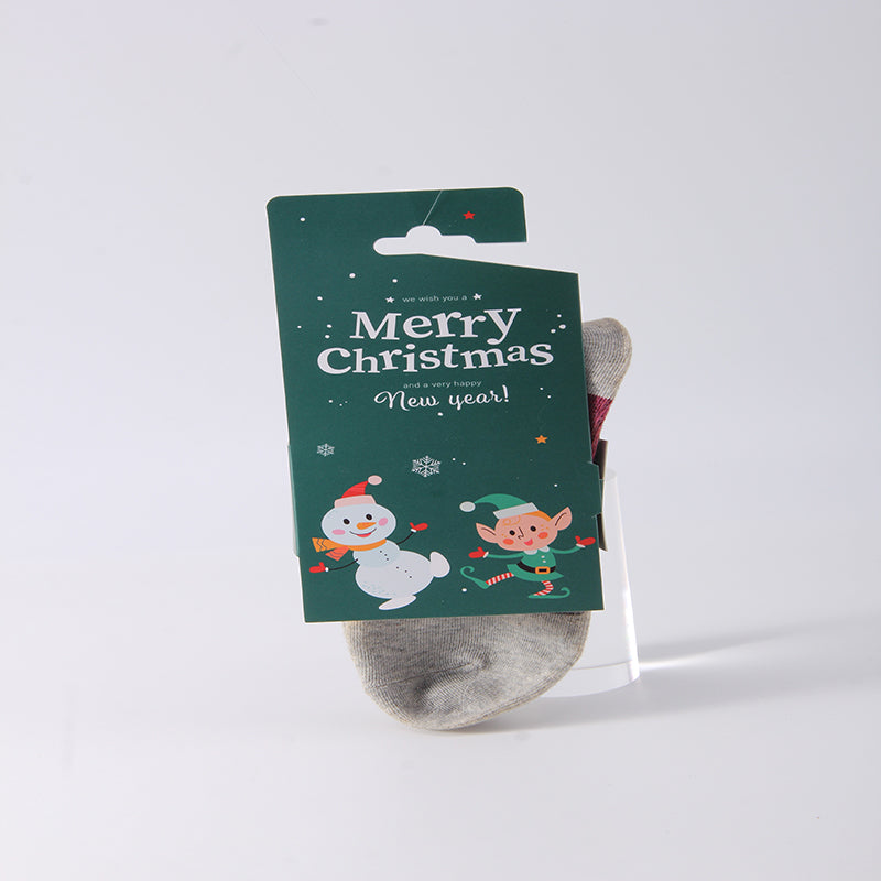 Custom Christmas Sock Packaging Card with Hook for Retail Display