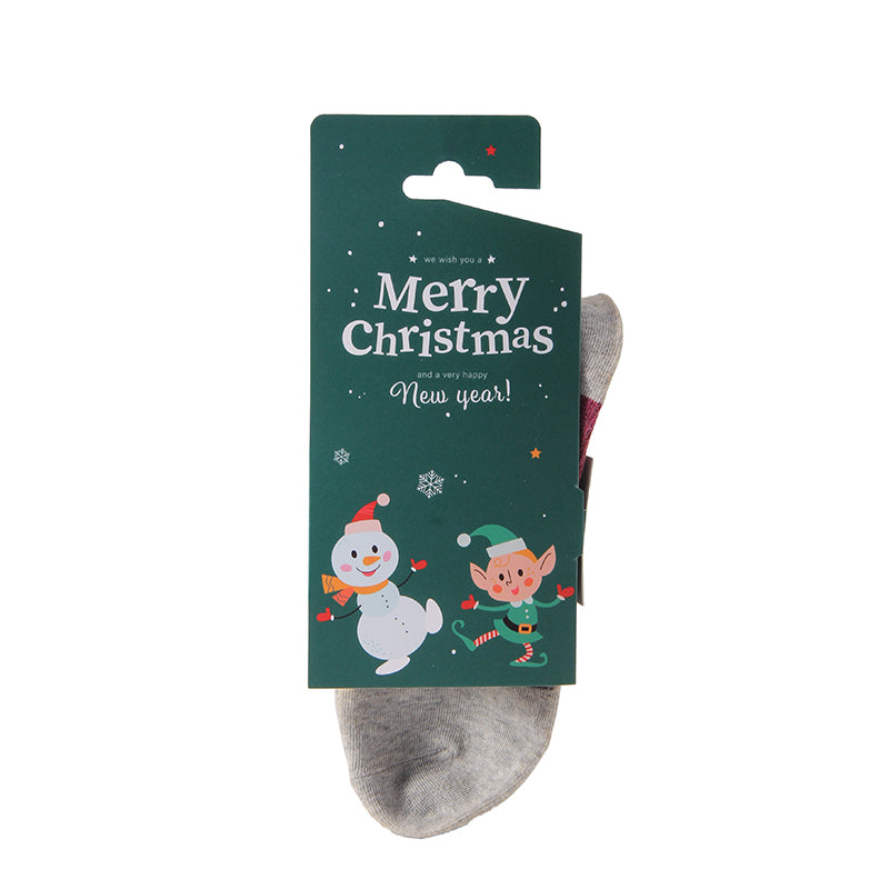 Custom Christmas Sock Packaging Card with Hook for Retail Display