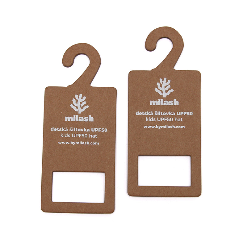 Custom Kraft Paper Hanger Tag for Apparel Accessories