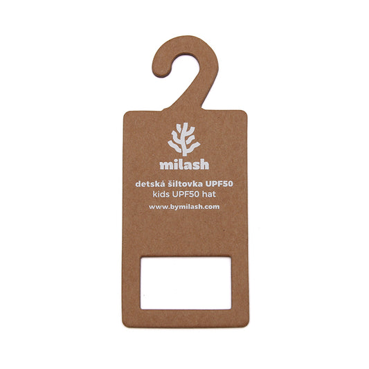 Custom Kraft Paper Hanger Tag for Apparel Accessories