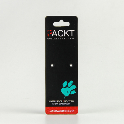 Custom Design Full Color Printing Thick Board Paper Hanger For Pet Dog Collars