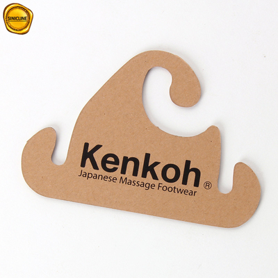 2mm Thick Flip Flops Recycled Cardboard Hangers With Kraft Paper