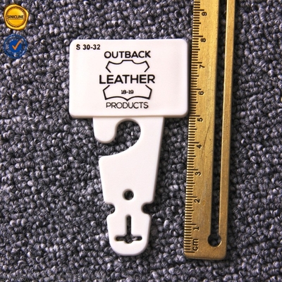 45mmx80mm White Plastic PP Belt Display Hooks With Black Printing