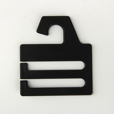 Custom Black 6.1*7.4CM PS Plastic Tie Hangers With Logo