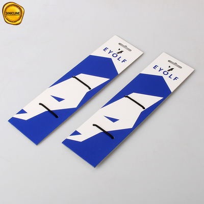 Custom Printed Folding Blue Header Card Bag Topper For Neckerchief