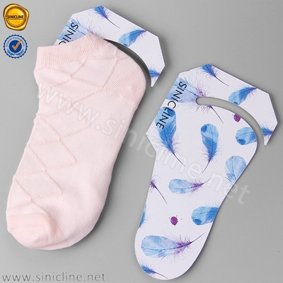 Retail 6cm*10cm Ankle Socks Paper Header Cards For Display