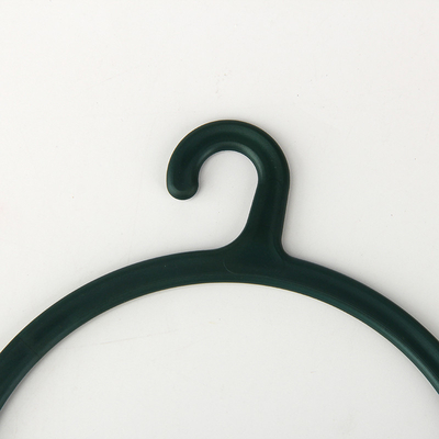Green Color Round Plastic Scarf Hangers Customized Logo For Retail Store