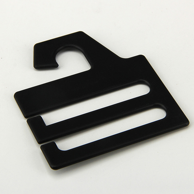 Black PS Hook Display Plastic Tie Hangers 6.1X7.4CM Customized Logo Accept