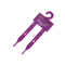 ODM Purple Plastic Belt Hangers With Two Tails For Horse Equipment